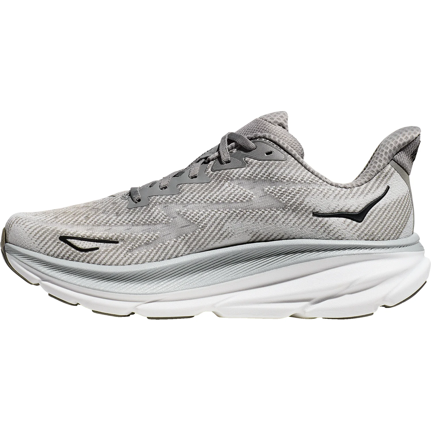 Hoka Clifton 9 (Neutral Support) Men's Running Shoes Harbor Mist/Black Mesh - Image 3