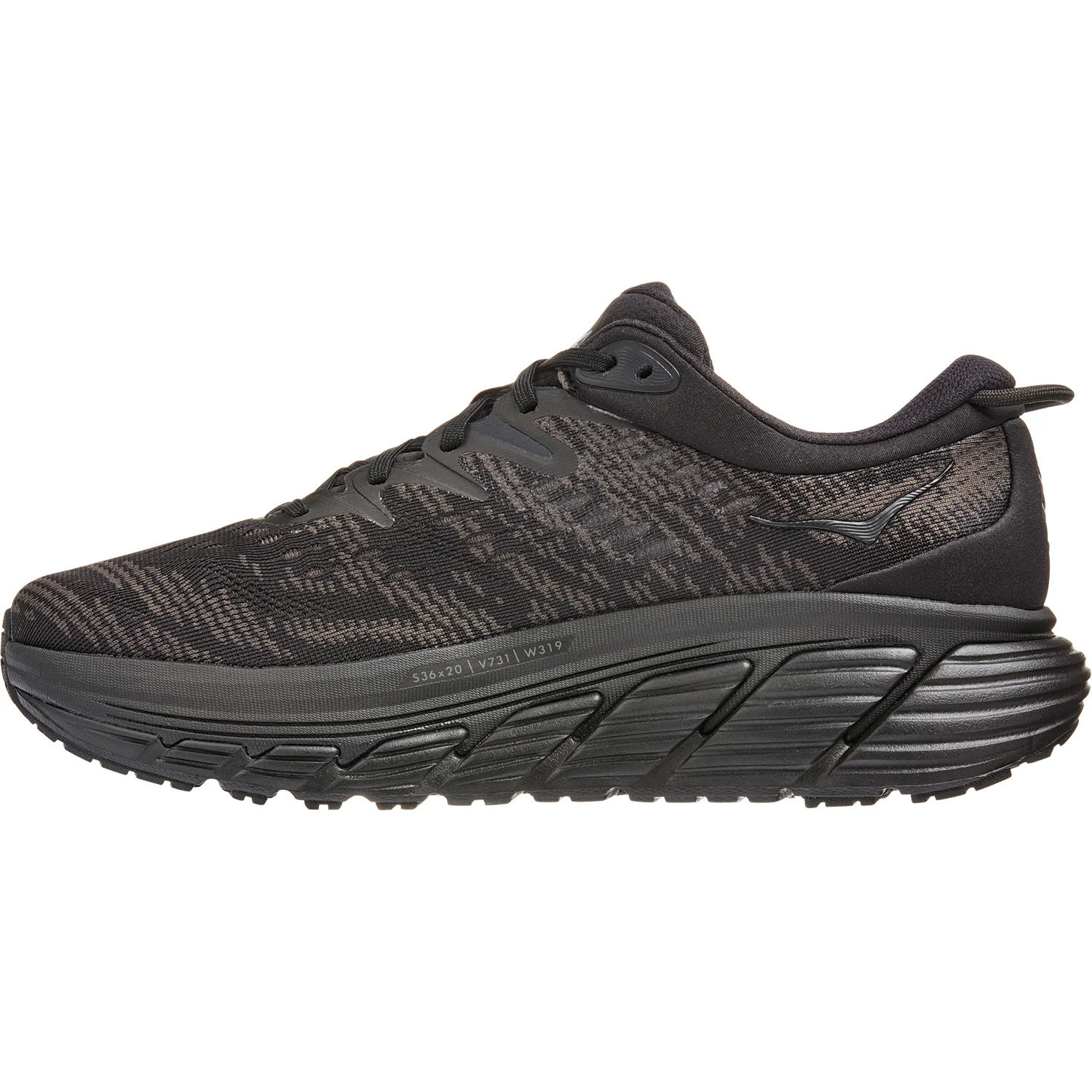 Hoka Gaviota 4 Men's Road Running Shoes Black Mesh - Image 3