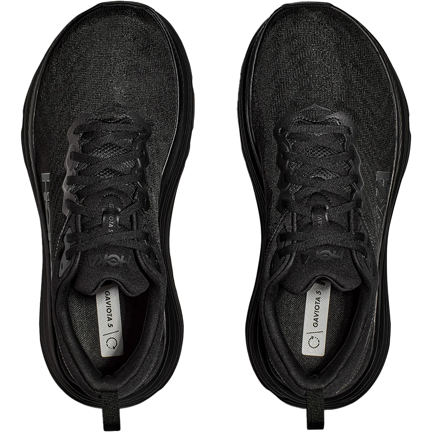 Hoka Gaviota 5 (Stability Support) Men's Everyday Running Shoes Black/Black Mesh - Image 2