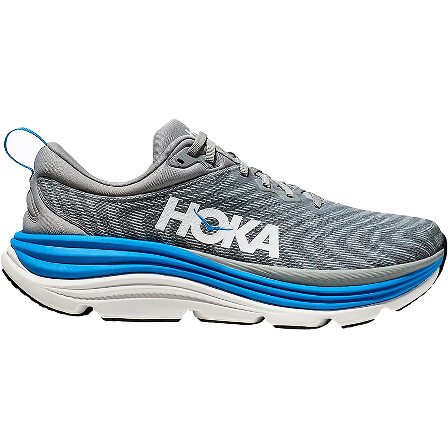 Hoka Gaviota 5 (Stability Support) Men's Everyday Running Shoes Limestone/Diva Blue Mesh