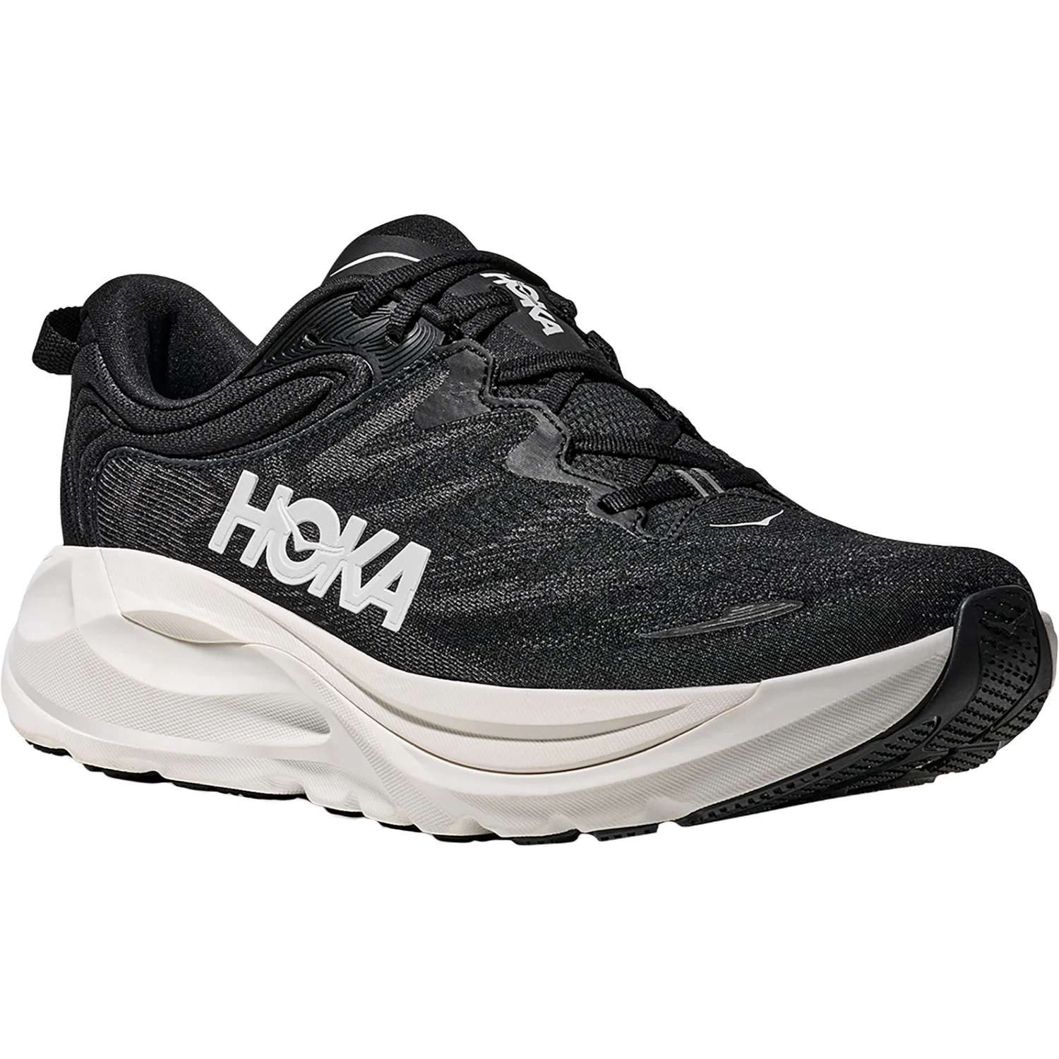 Hoka Gaviota 6 (Stability Support) Men's Athletic Shoes Black/White - Image 5