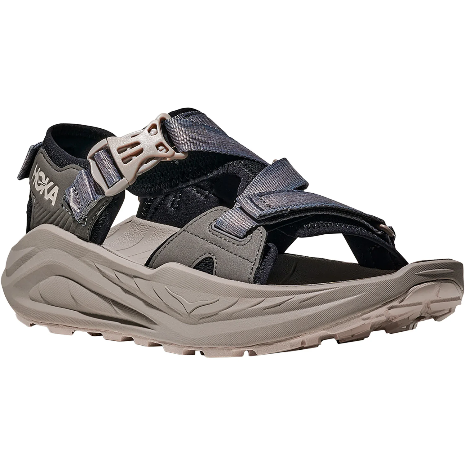 Hoka Infini Hike TC (Neutral Support) Men's Sandals Hiking Outdoor Black/Cement - Image 5