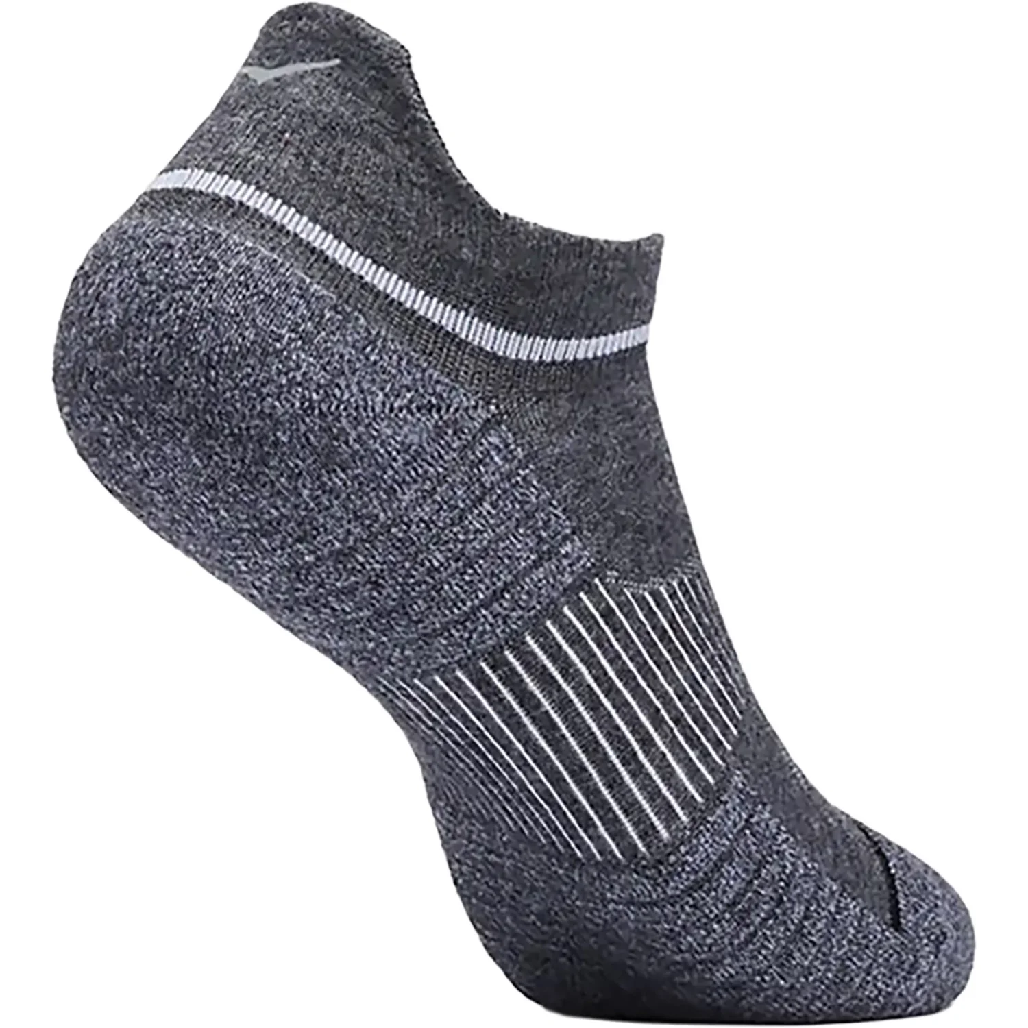Hoka No-Show Run 3-Pack Men's Socks White/Black/Grey - Image 2
