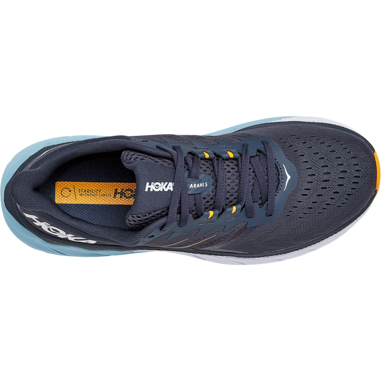 Hoka Arahi 5 Men's Running Shoes Ombre Blue/Blue Fog Mesh - Image 2