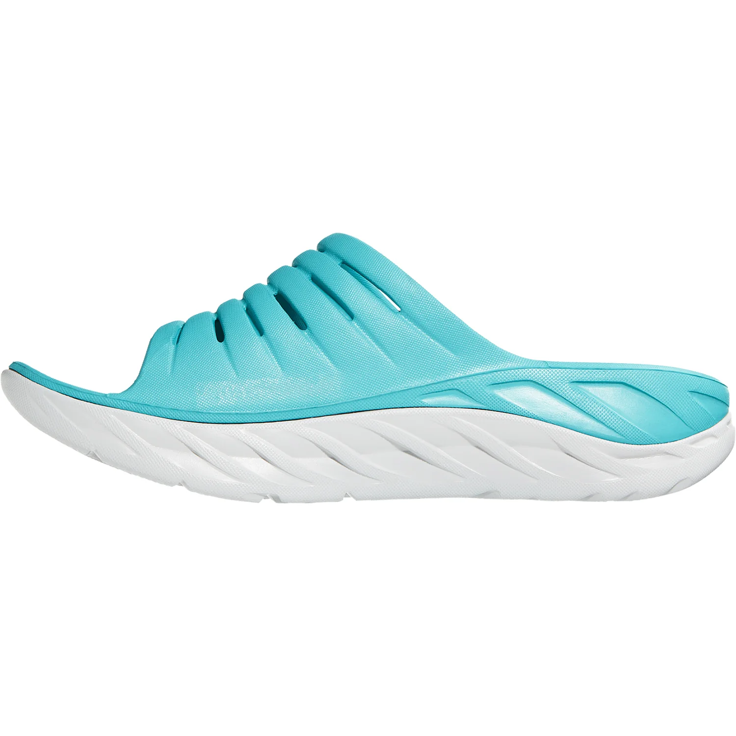 Hoka Ora Recovery Slide Men's Sandals Aquarelle/Blazing Orange EVA - Image 3