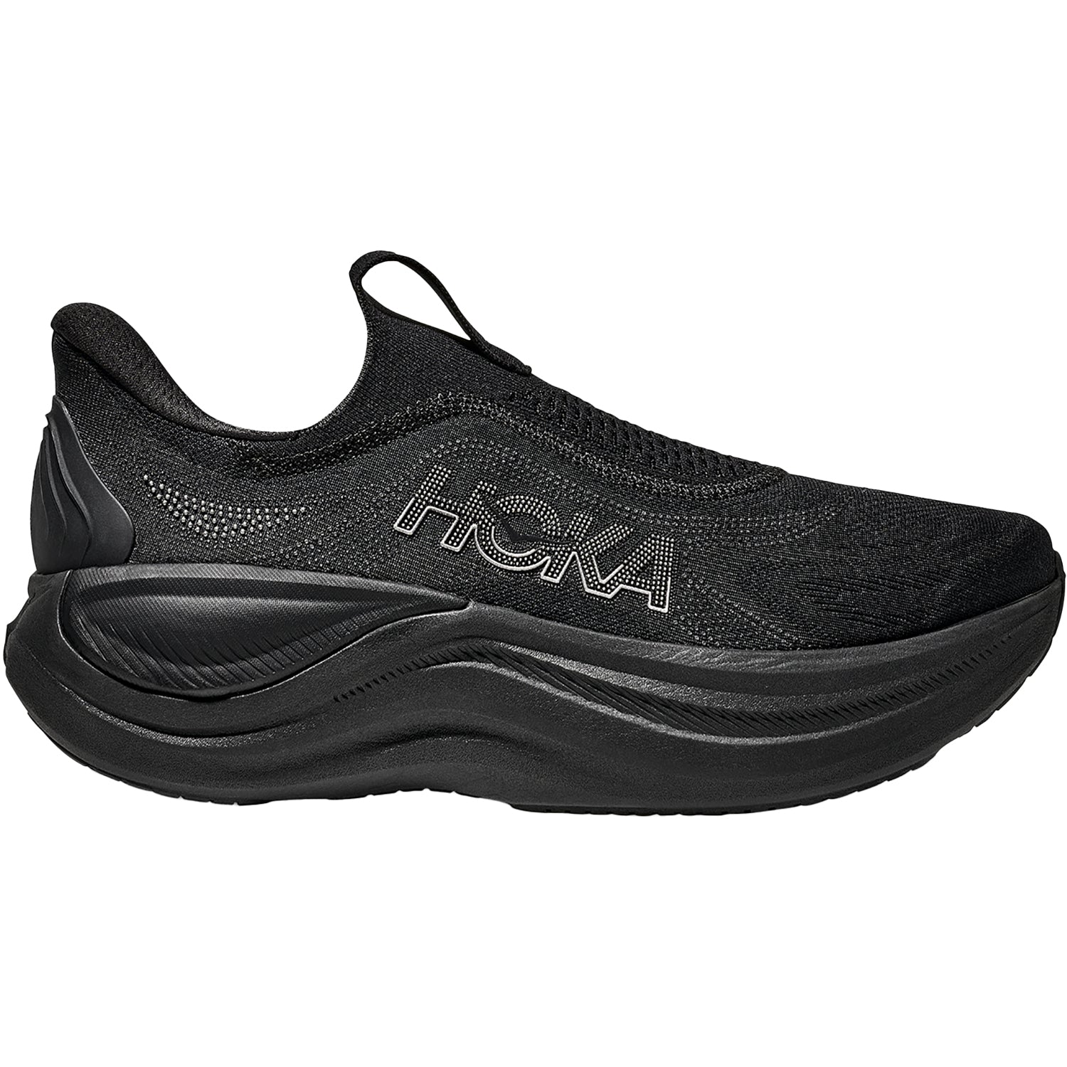 Hoka Skyward Laceless Men's Athletic Shoes Recovery Slip Ons Black/Black