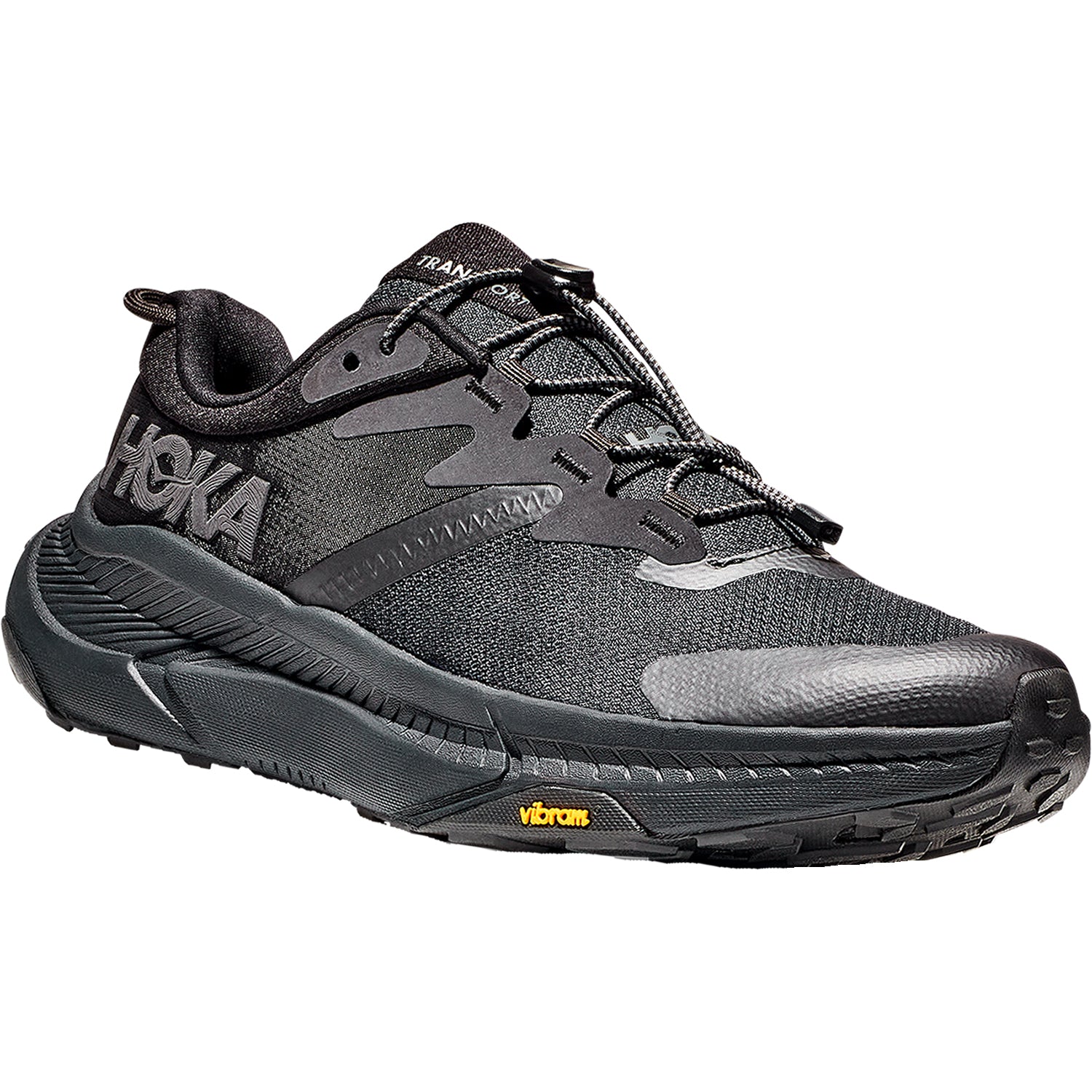 Hoka Transport Men's Everyday Shoes Black/Black Mesh - Image 3