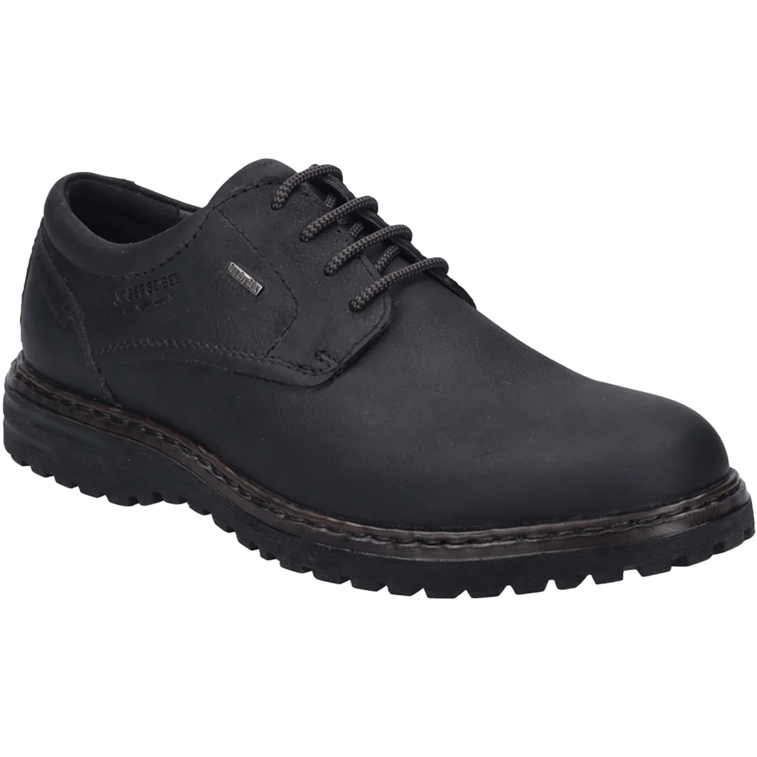 Josef Seibel Errol 50 Waterproof Men's Waterproof Shoes Black Oiled Leather - Image 5