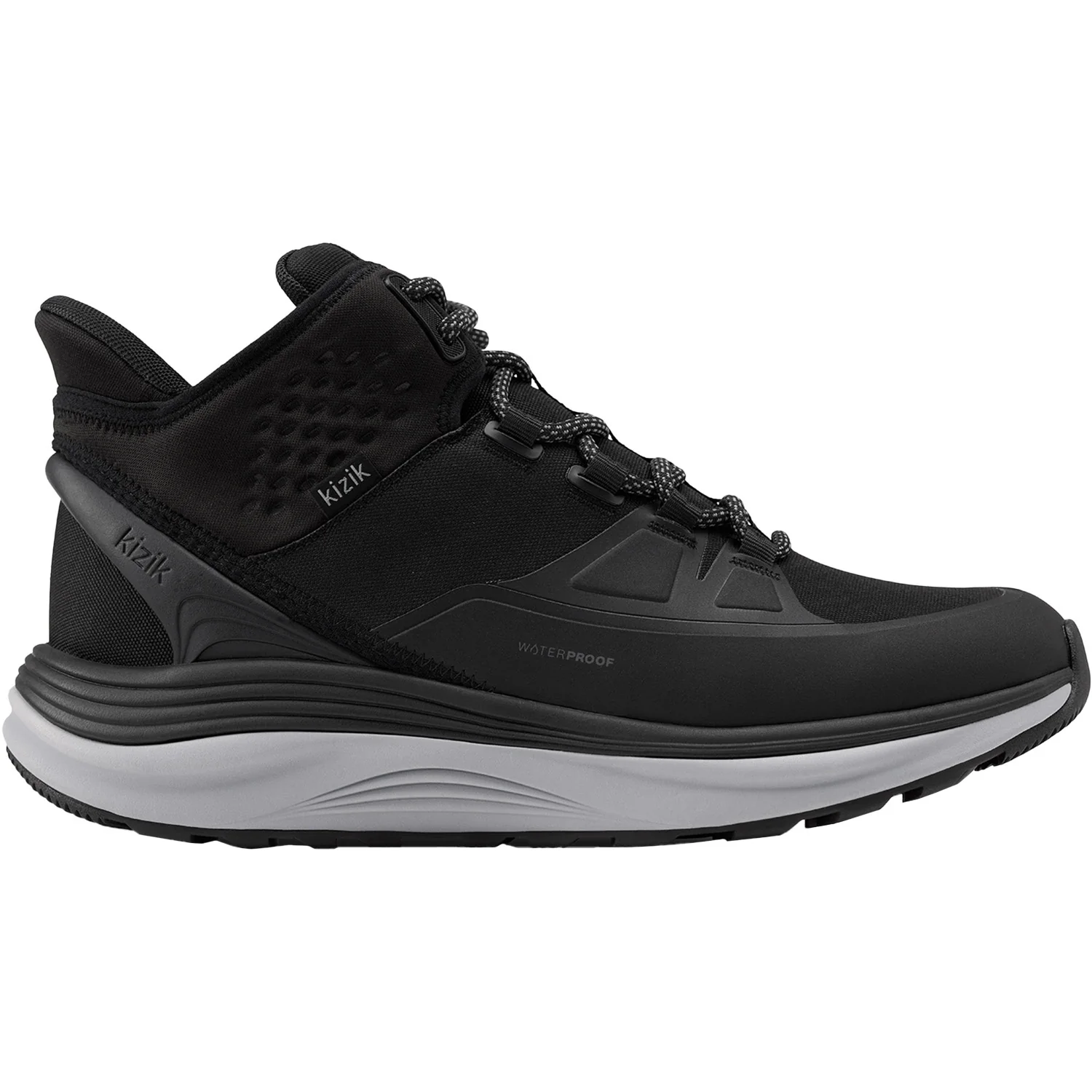 KIZIK London All Terrain Mid Waterproof Men's Athletic Shoes Trail/Hiking Black/Alloy