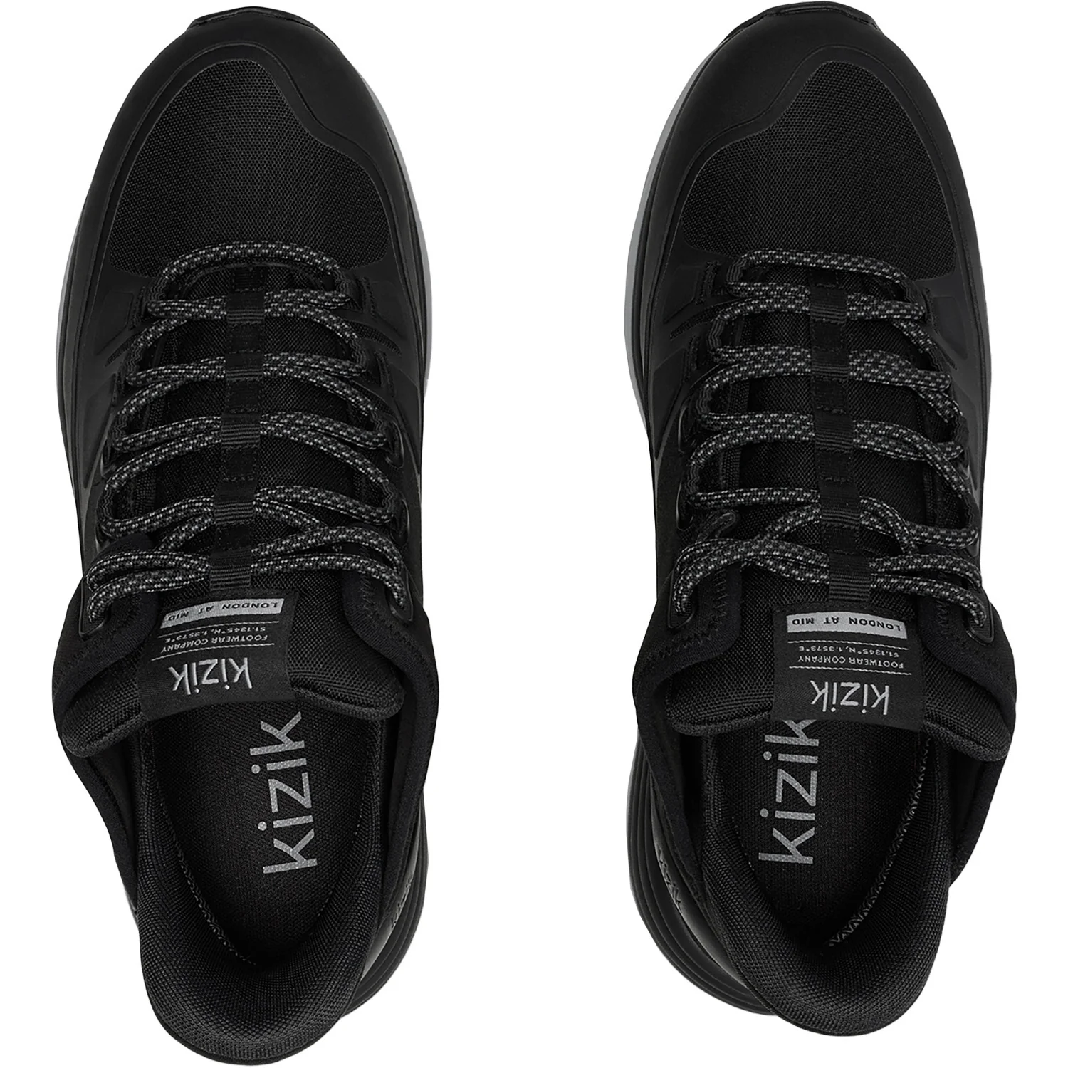KIZIK London All Terrain Mid Waterproof Men's Athletic Shoes Trail/Hiking Black/Alloy - Image 2