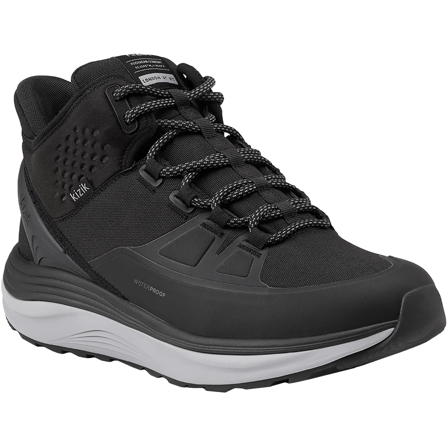 KIZIK London All Terrain Mid Waterproof Men's Athletic Shoes Trail/Hiking Black/Alloy - Image 5