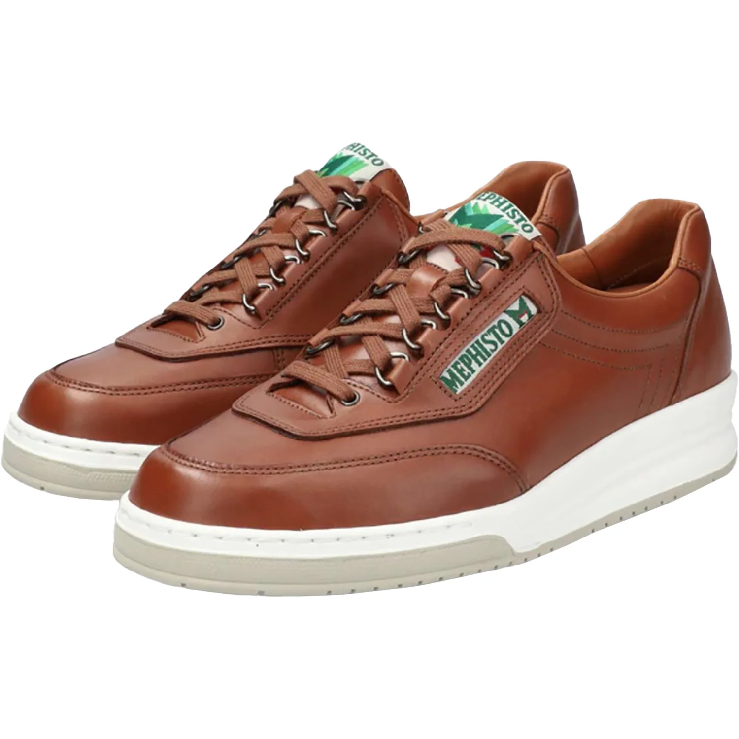 Mephisto Match Men's Lace Up Shoes Hazelnut/White - Image 4