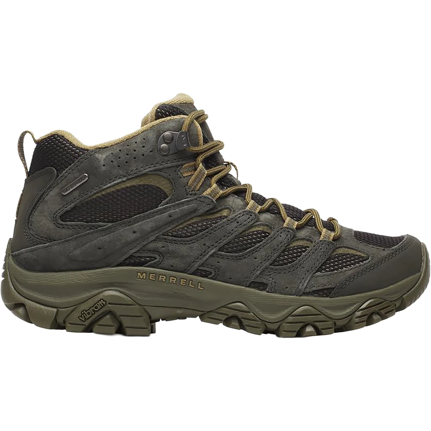 Merrell Moab 3 Mid Waterproof Men's Athletic Shoes Hiking Trail Black/Beluga