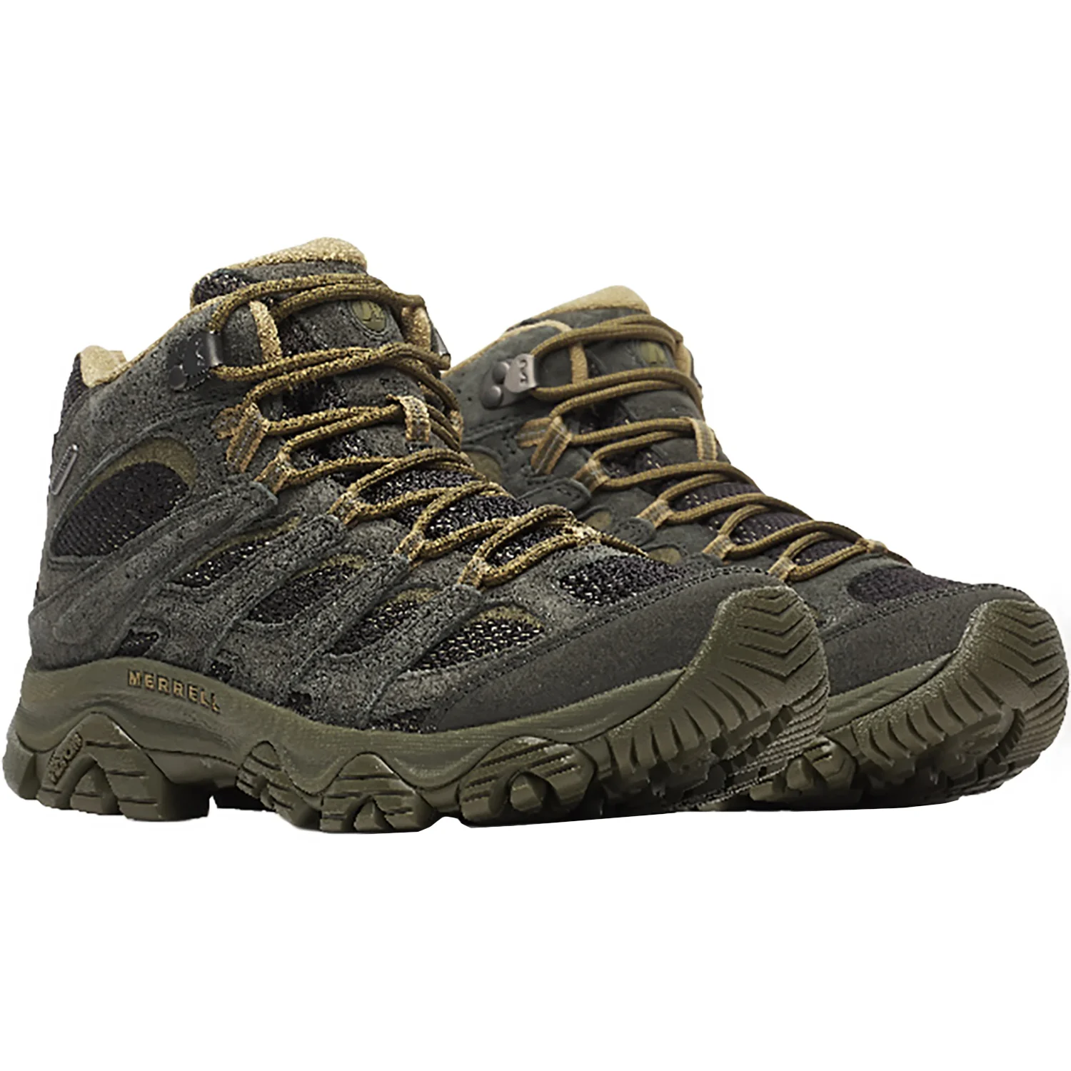 Merrell Moab 3 Mid Waterproof Men's Athletic Shoes Hiking Trail Black/Beluga - Image 5