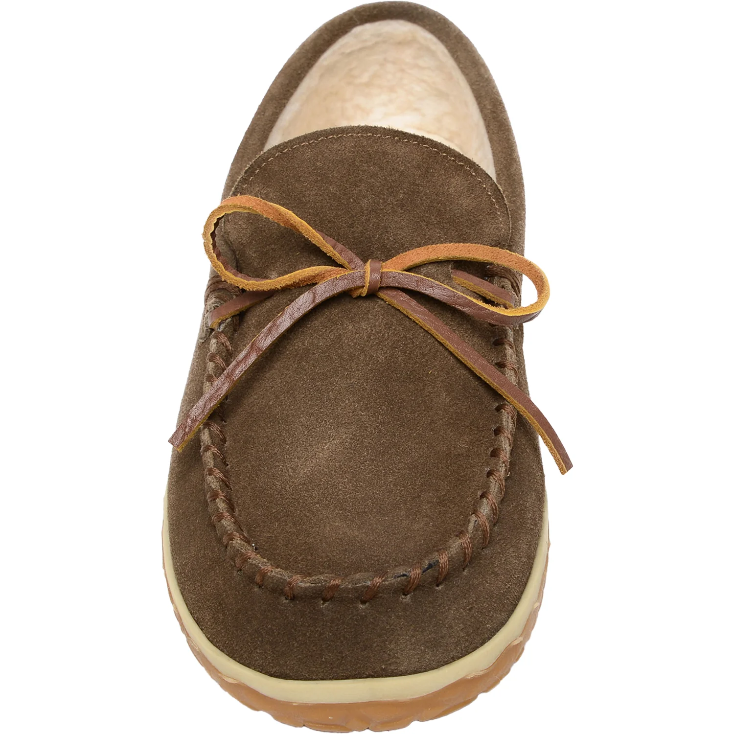 Minnetonka Tomm Men's Slippers Autumn Brown W/R Suede - Image 2