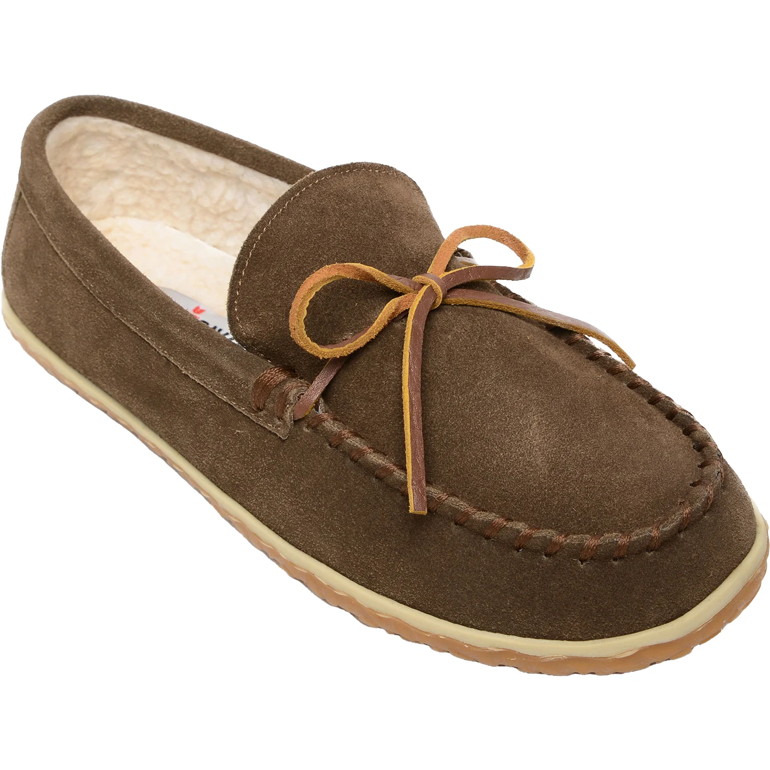 Minnetonka Tomm Men's Slippers Autumn Brown W/R Suede - Image 3