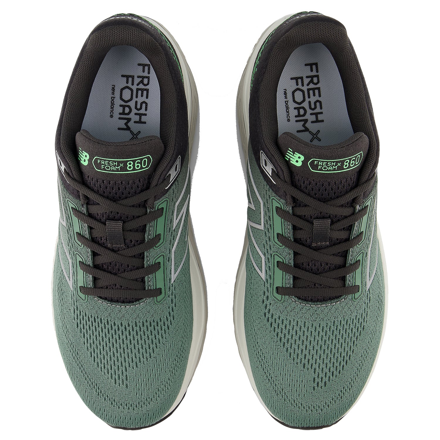 New Balance M860U14 (Stability Support) Men's Athletic Shoes Sneakers Dark Juniper/Black Cement/Grey Matter - Image 2