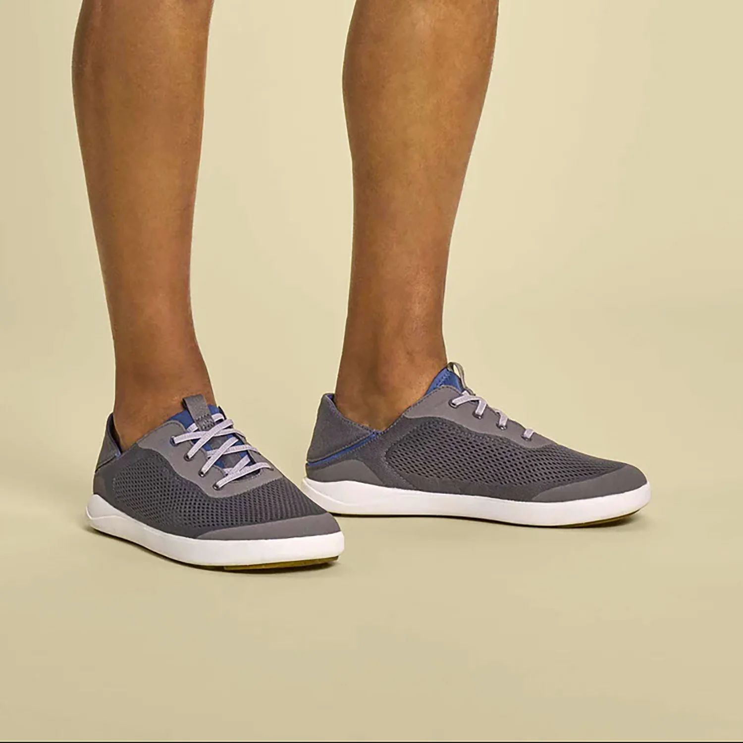 OluKai Moku Pae Mesh Men's Walking Shoes Pavement/Vintage Blue - Image 5