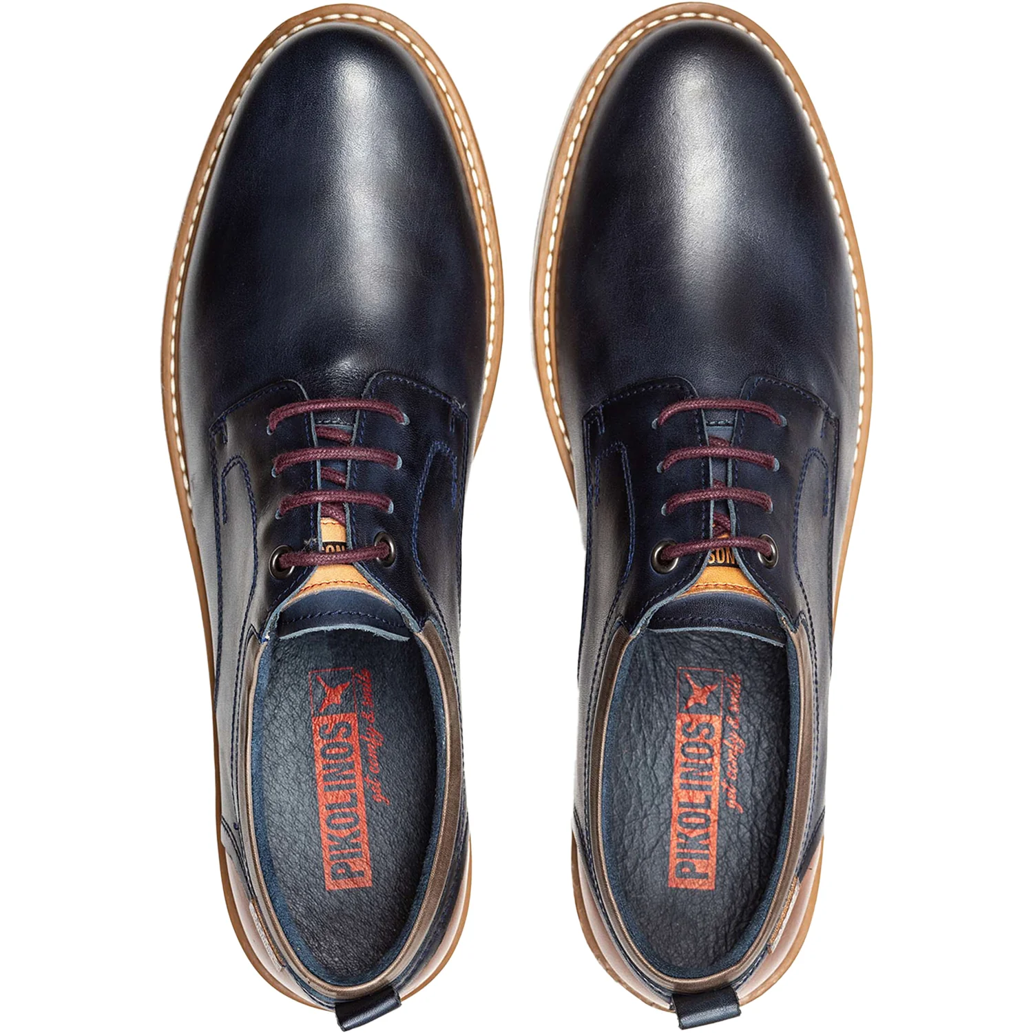 Pikolinos Berna M8J-4183 Men's Lace Up Shoes Blue Leather - Image 2