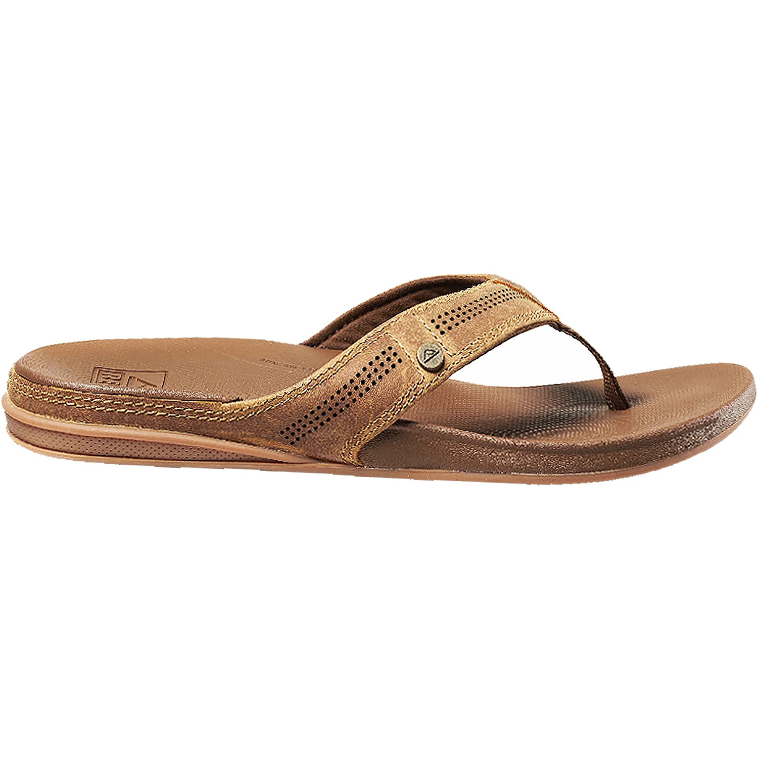 Reef Cushion Lux Men's Flip Flopss Toffee Leather