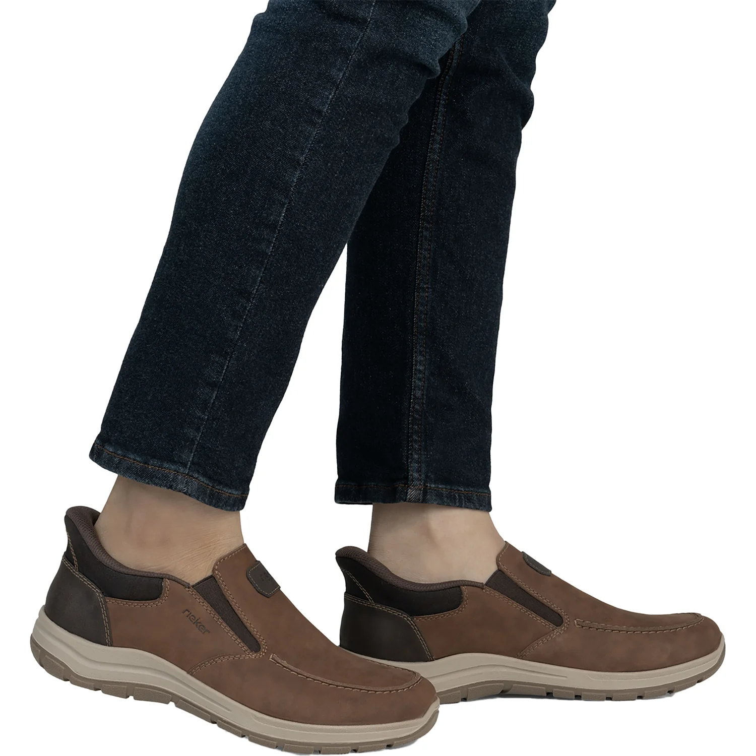 Rieker 03655-24 Hands-Free Men's Slip Ons Brown Leather - Image 6
