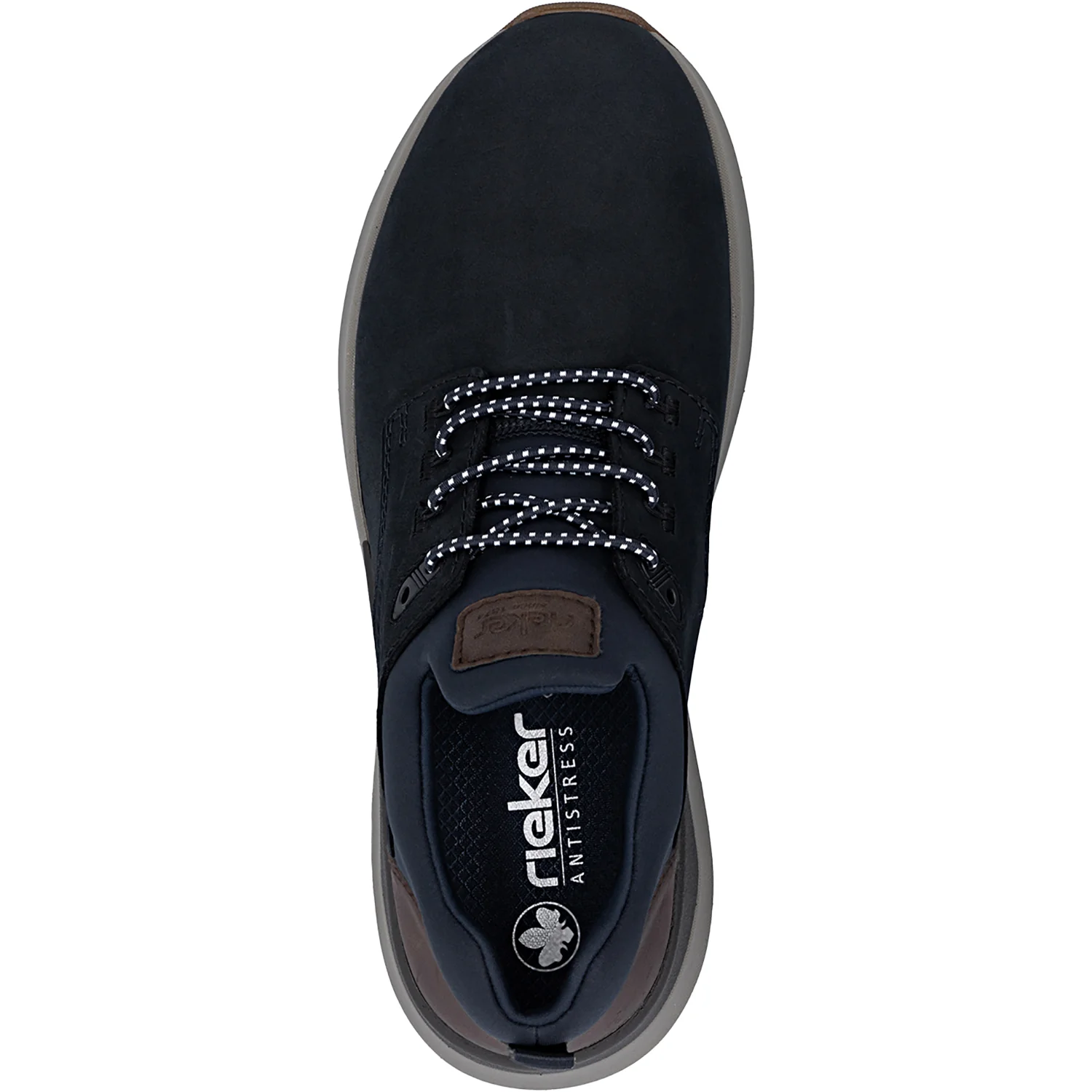 Rieker 06050-14 Thorben Men's Lace Up Shoes Pazifik/Schoko/Navy Leather - Image 2