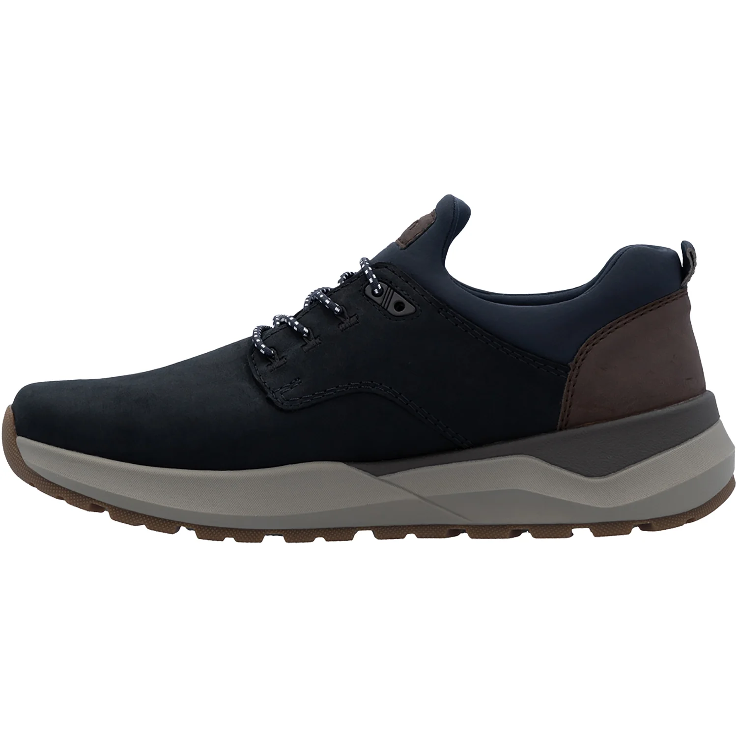 Rieker 06050-14 Thorben Men's Lace Up Shoes Pazifik/Schoko/Navy Leather - Image 3