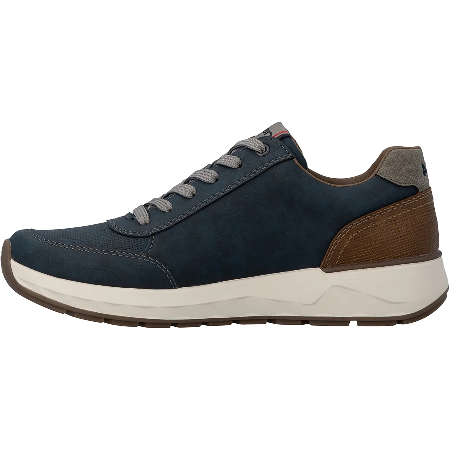 Rieker 11504-14 Men's Lace Up Shoes Midnight/Amaretto - Image 3