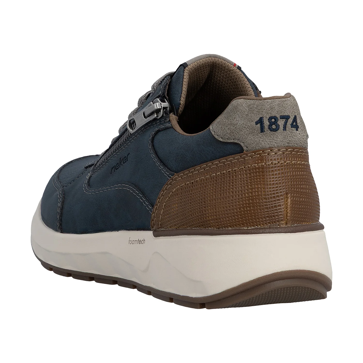 Rieker 11504-14 Men's Lace Up Shoes Midnight/Amaretto - Image 6