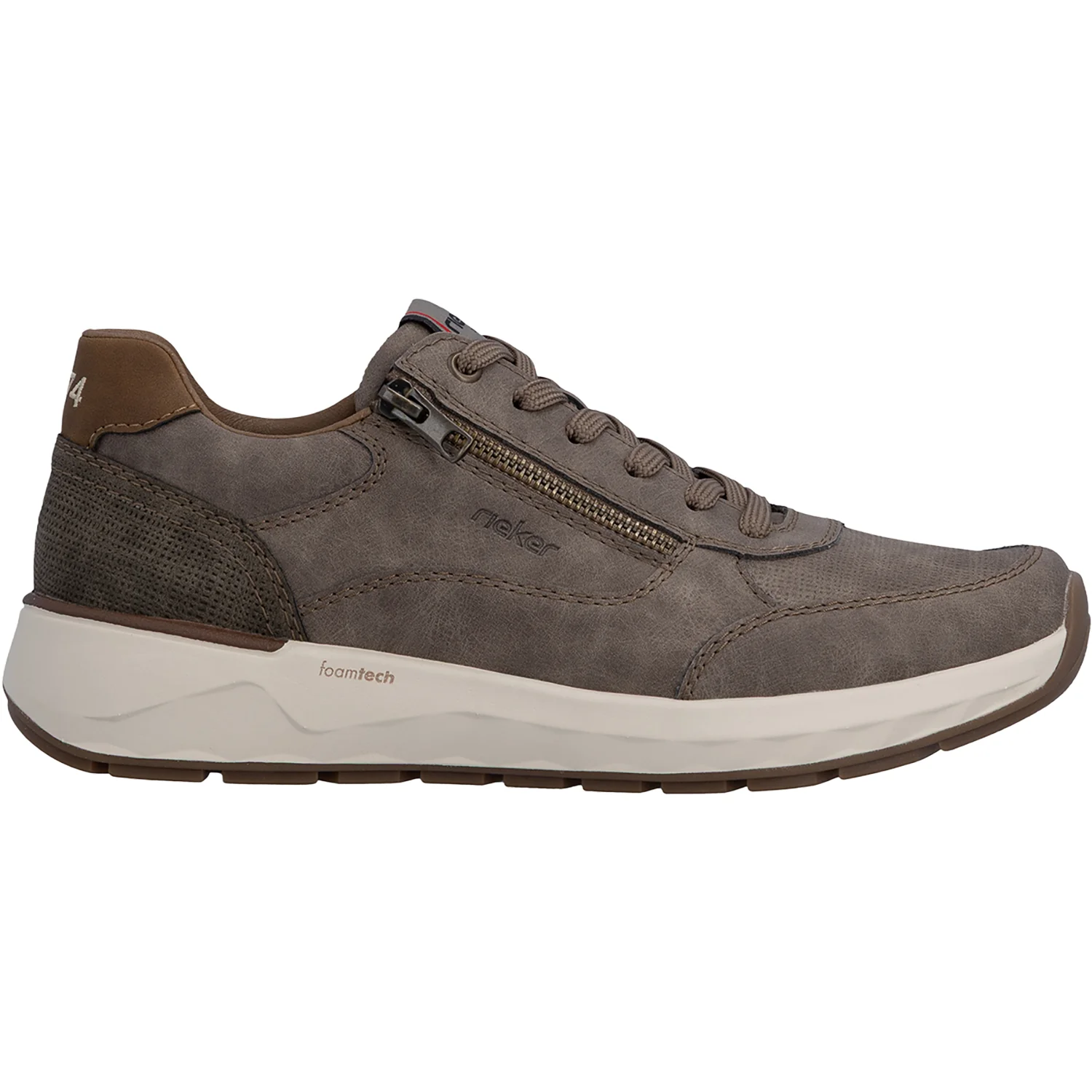 Rieker 11504-64 Men's Lace Up Shoes Pfeffer/Kaffee