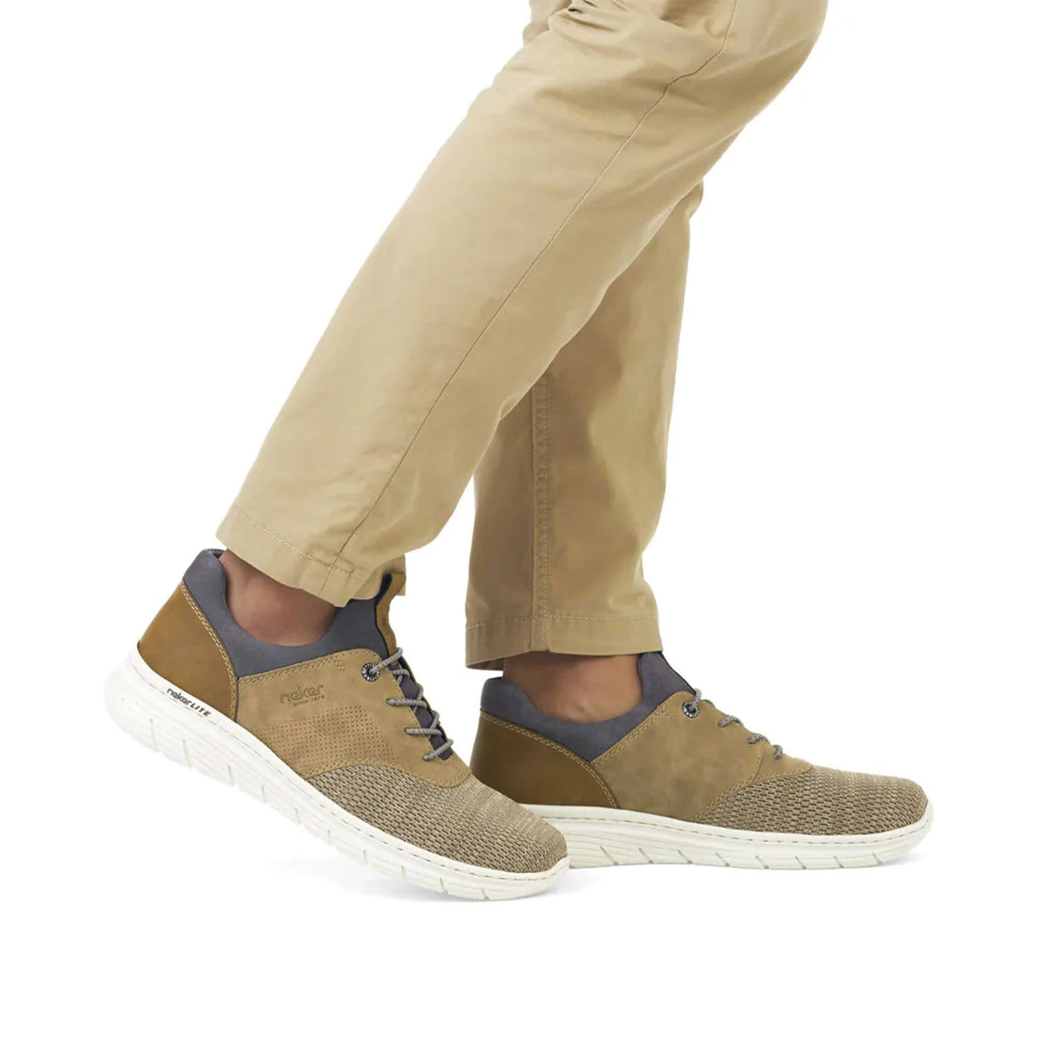 Rieker 13150-64 Men's Slip Ons Kiesel/Fango/Nuss/Rauch Synthetic - Image 5
