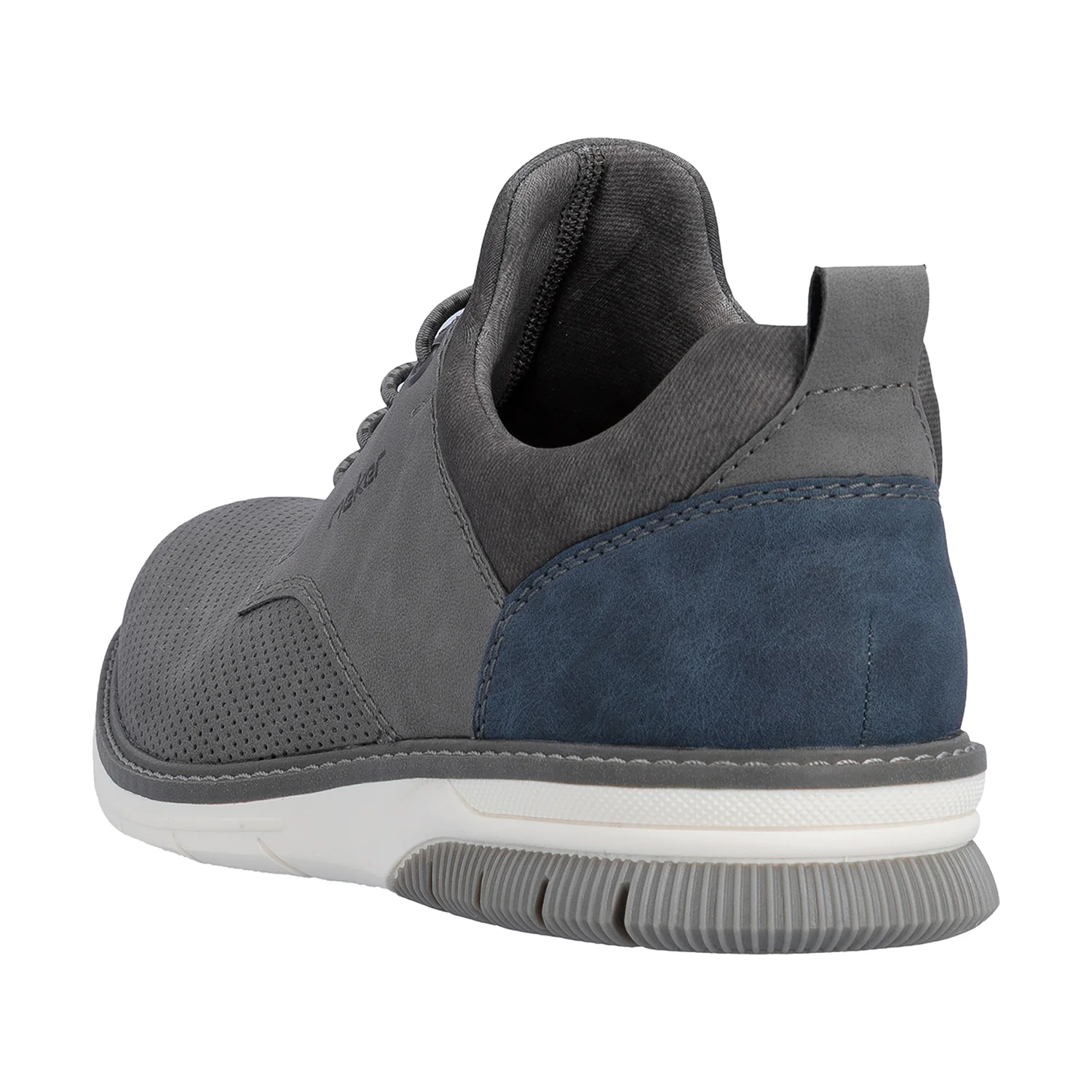 Rieker 14450-42 Men's Dress Lace Up Shoes Cenere/Denim/Rauch - Image 6