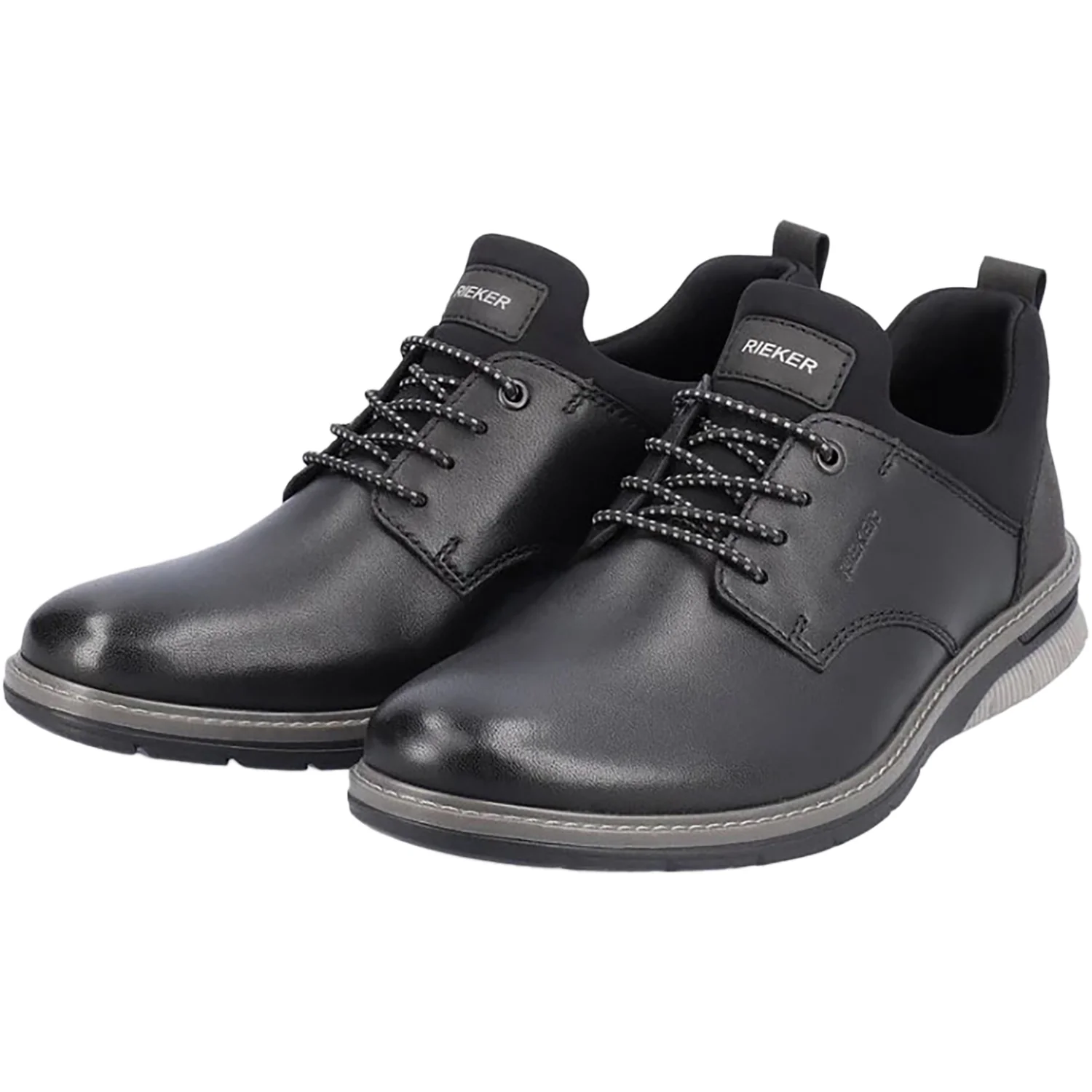 Rieker 14454-01 Men's Dress Shoes Black/Black/Black Leather - Image 4