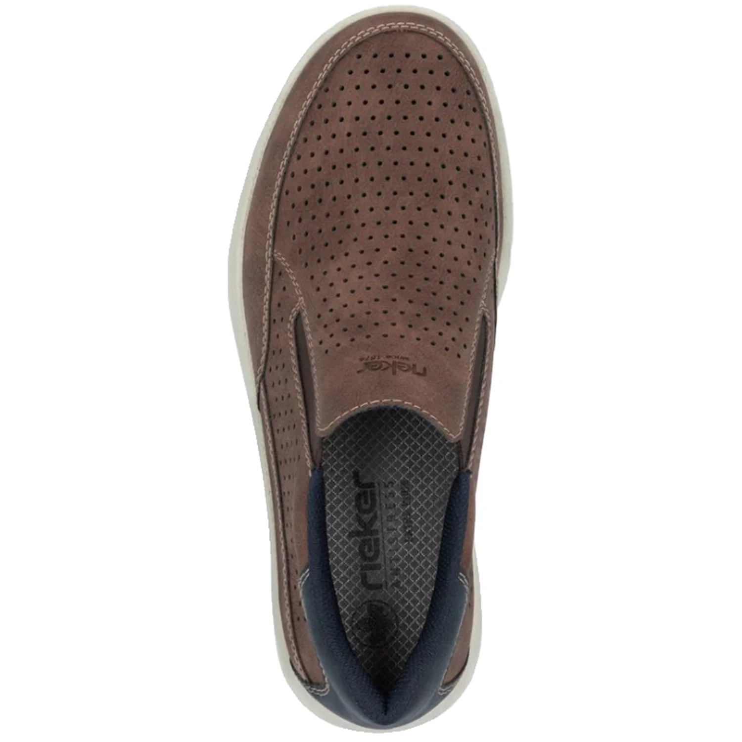 Rieker 16952-24 Reinhard 52 Perfed Vegan Men's Slip Ons Tan - Image 2