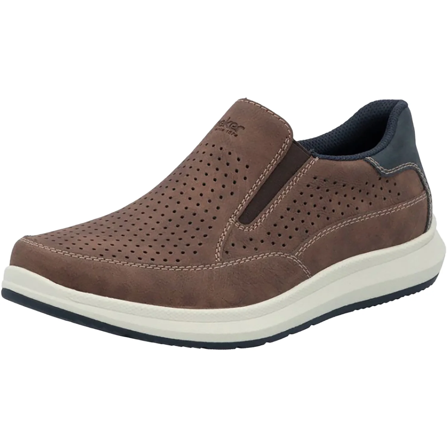 Rieker 16952-24 Reinhard 52 Perfed Vegan Men's Slip Ons Tan - Image 4