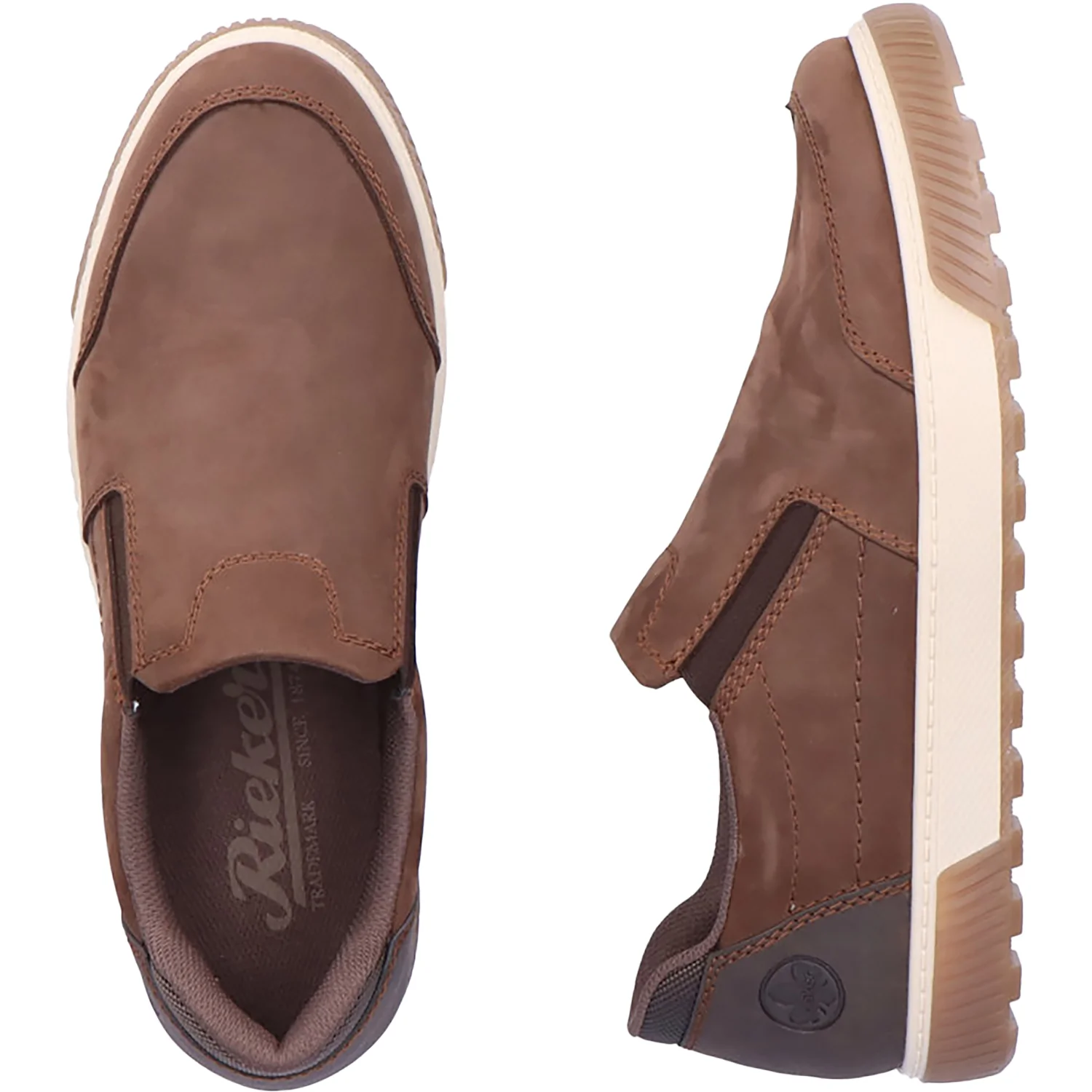 Rieker 18951-25 Rex 51 Men's Slip Ons Cigar/Moro/Braun-Schwarz - Image 9