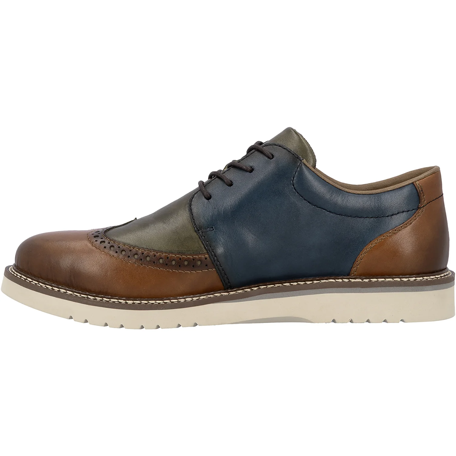 Rieker Alan 04504-90 Men's Lace Up Shoes Muskat/Forest/Royal - Image 3
