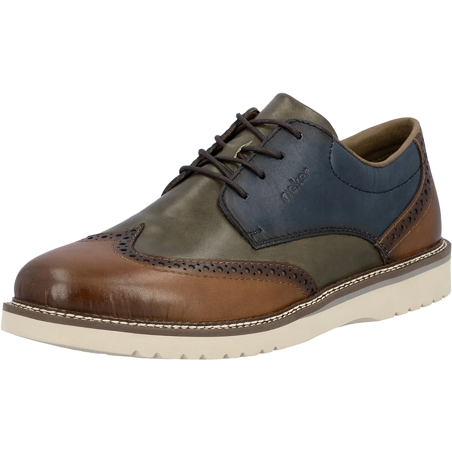 Rieker Alan 04504-90 Men's Lace Up Shoes Muskat/Forest/Royal - Image 5