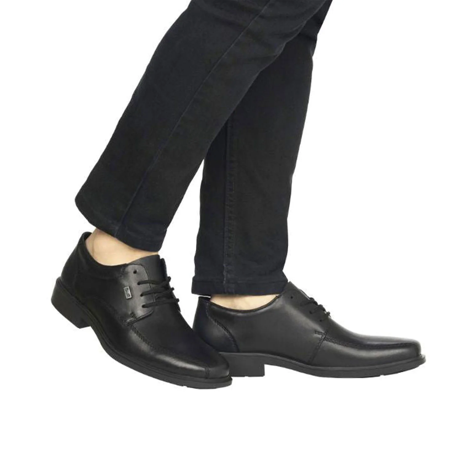 Rieker B0013-00 Maurice Men's Dress Shoes Nero/Black Leather - Image 5