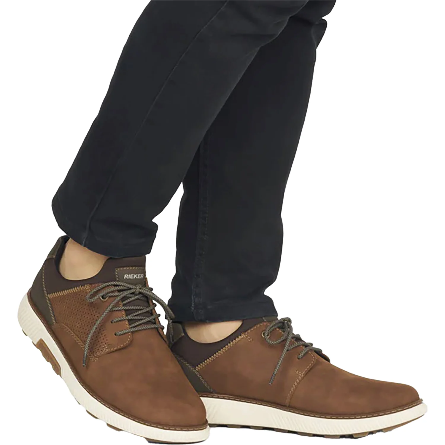 Rieker B3355-24 Men's Shoes Brown/Schoko/Braun Leather/Nubuck - Image 5