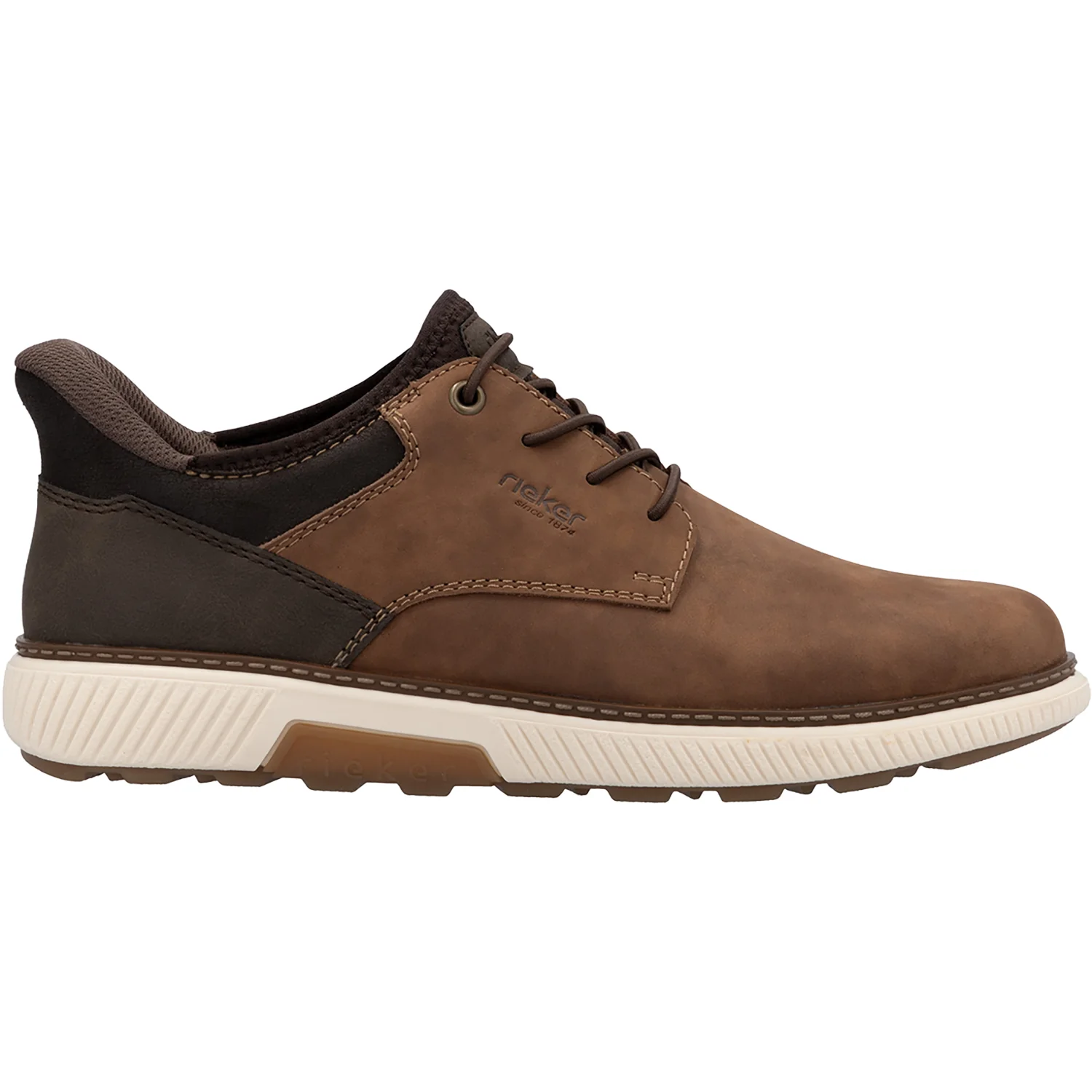 Rieker B3357-24 Hands-Free Men's Hands-Free Lace Up Shoes Brown