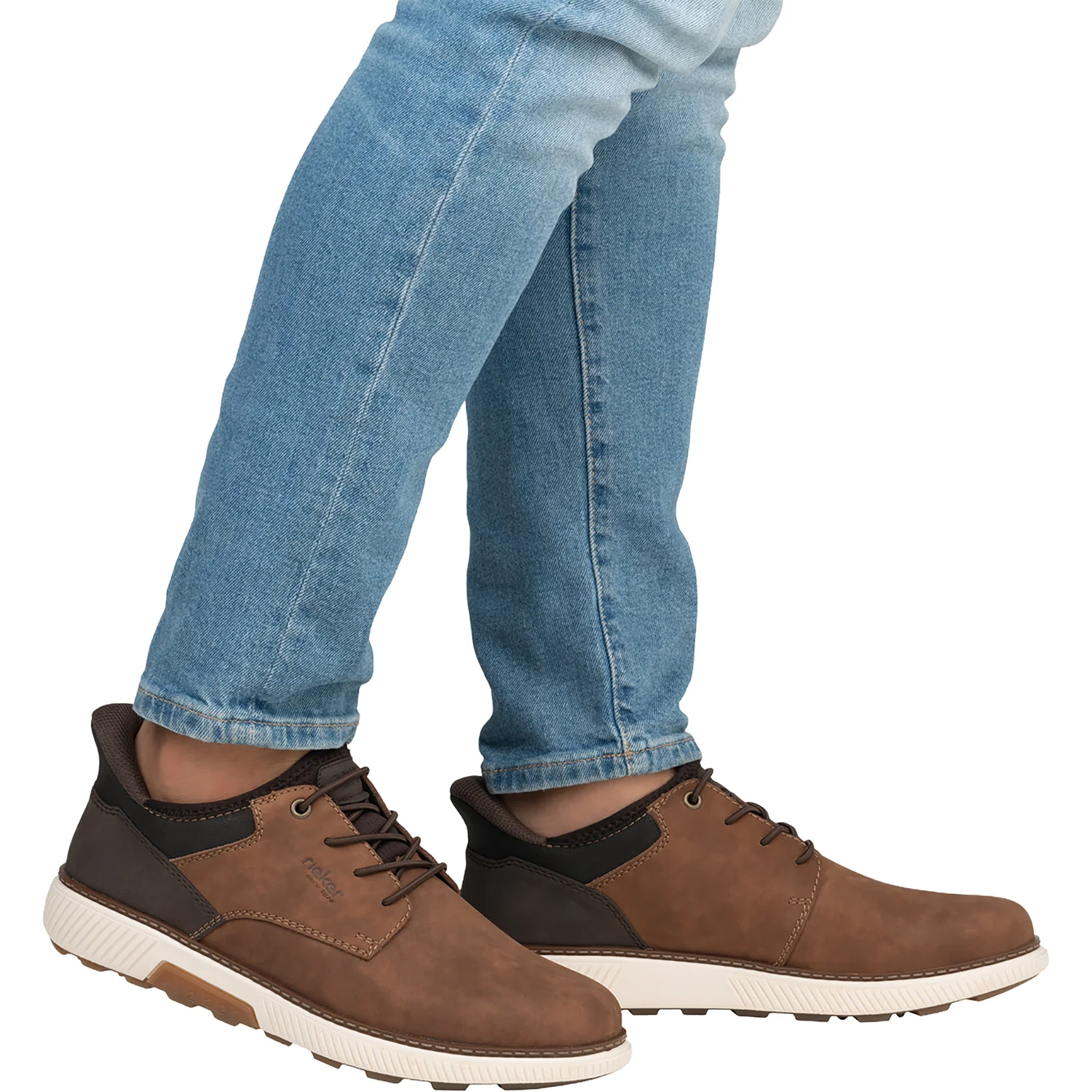 Rieker B3357-24 Hands-Free Men's Hands-Free Lace Up Shoes Brown - Image 7