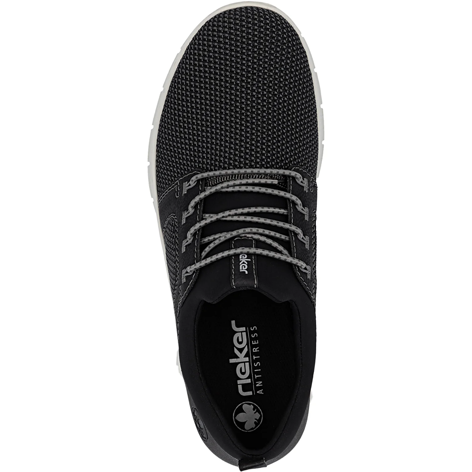 Rieker B7796-02 Men's Lace Up Shoes Schwarz-Blei/Schwarz Mesh - Image 2