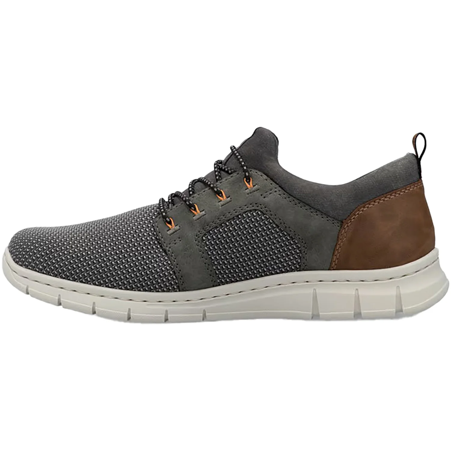 Rieker B7796-42 Men's Walking Shoes Stein/Smoke/Mandel Stretch Mesh - Image 3