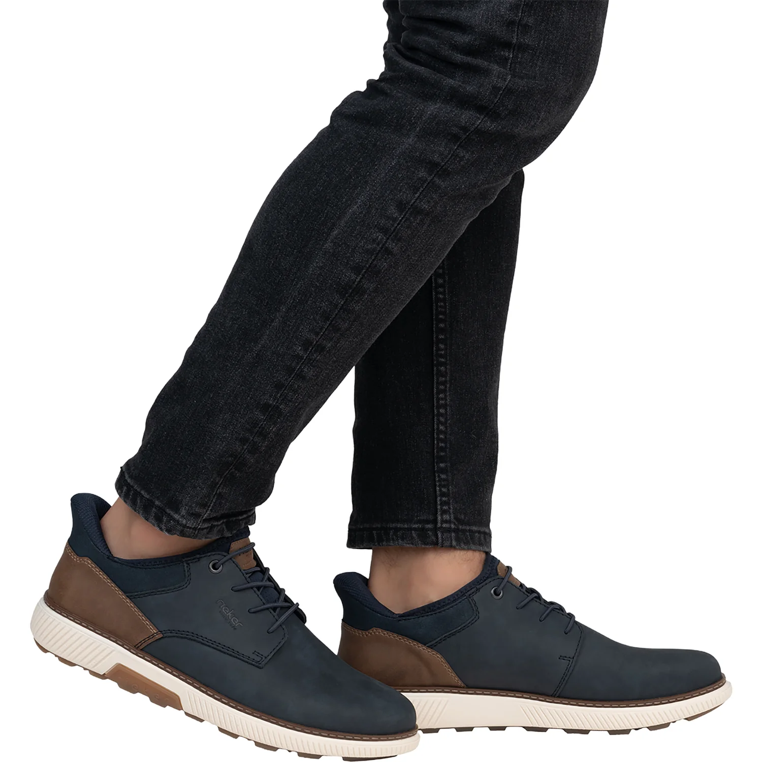 Rieker Hands-Free Men's Lace Up Shoes Slip Ons Midnight/Pazifik - Image 7