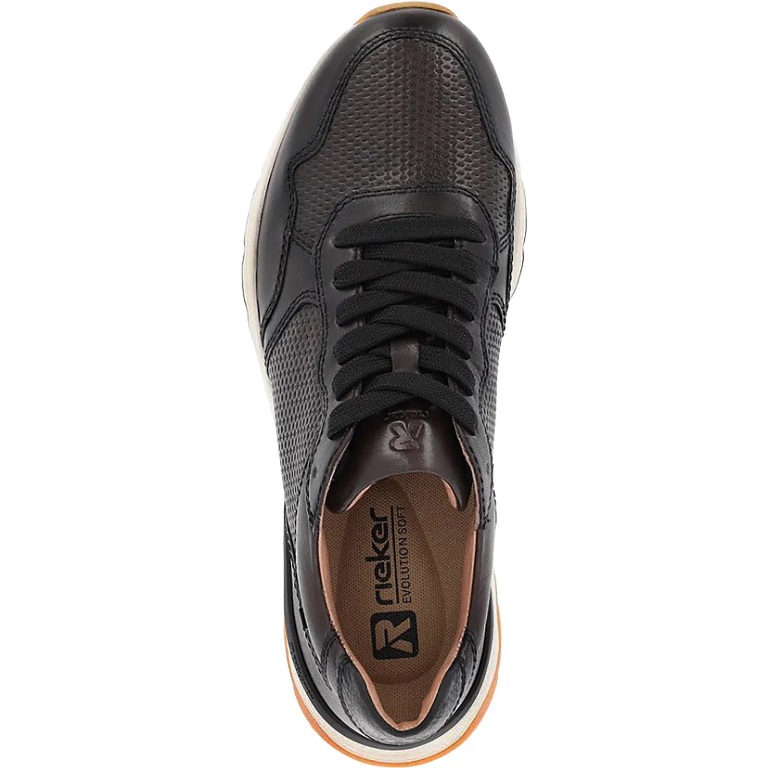Rieker U0900-00 Zed 00 Men's Sporty Lace Up Shoes Vapor/Schwarz - Image 2