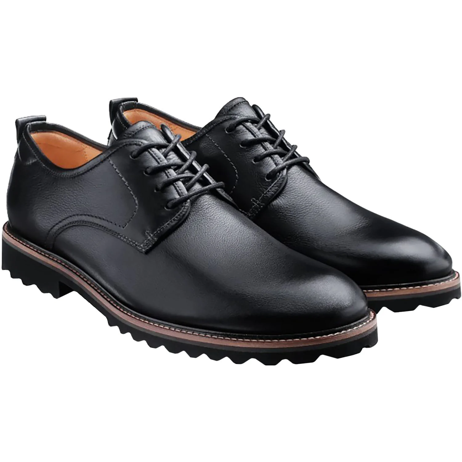 Samuel Hubbard Featherlight Founder Men's Dress Lace Up Shoes Black Tumbled Leather - Image 3
