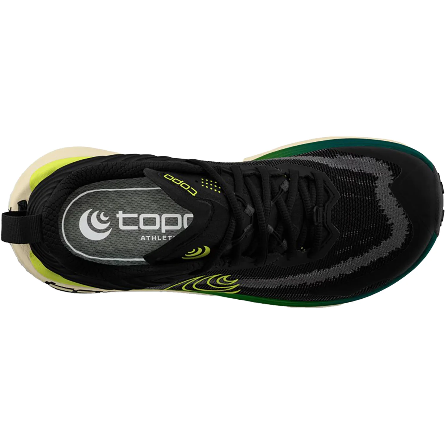 Topo Vista Men's Athletic Shoes Trail/Hiking Black/Lime - Image 2