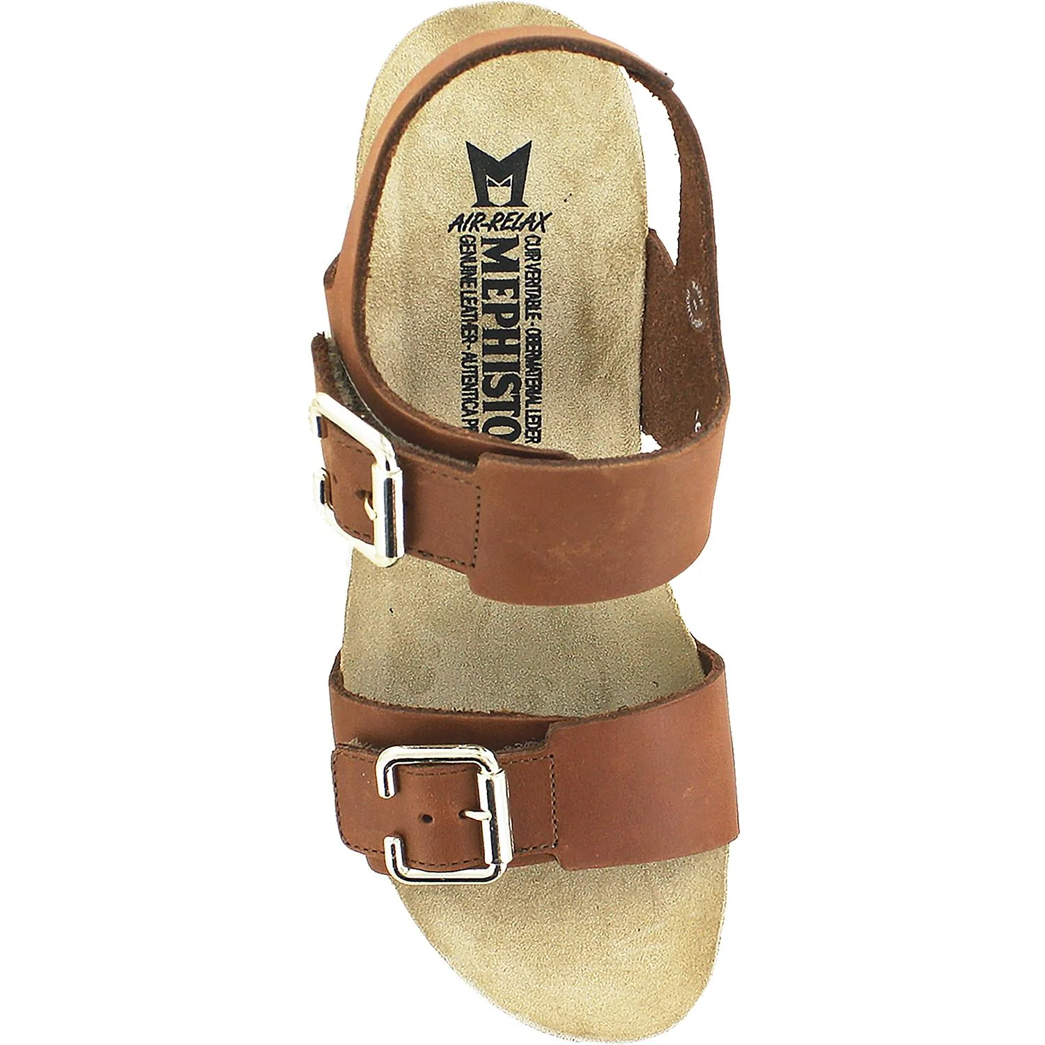 Mephisto Lissandra Women's Wedge Sandals Chestnut Leather - Image 2