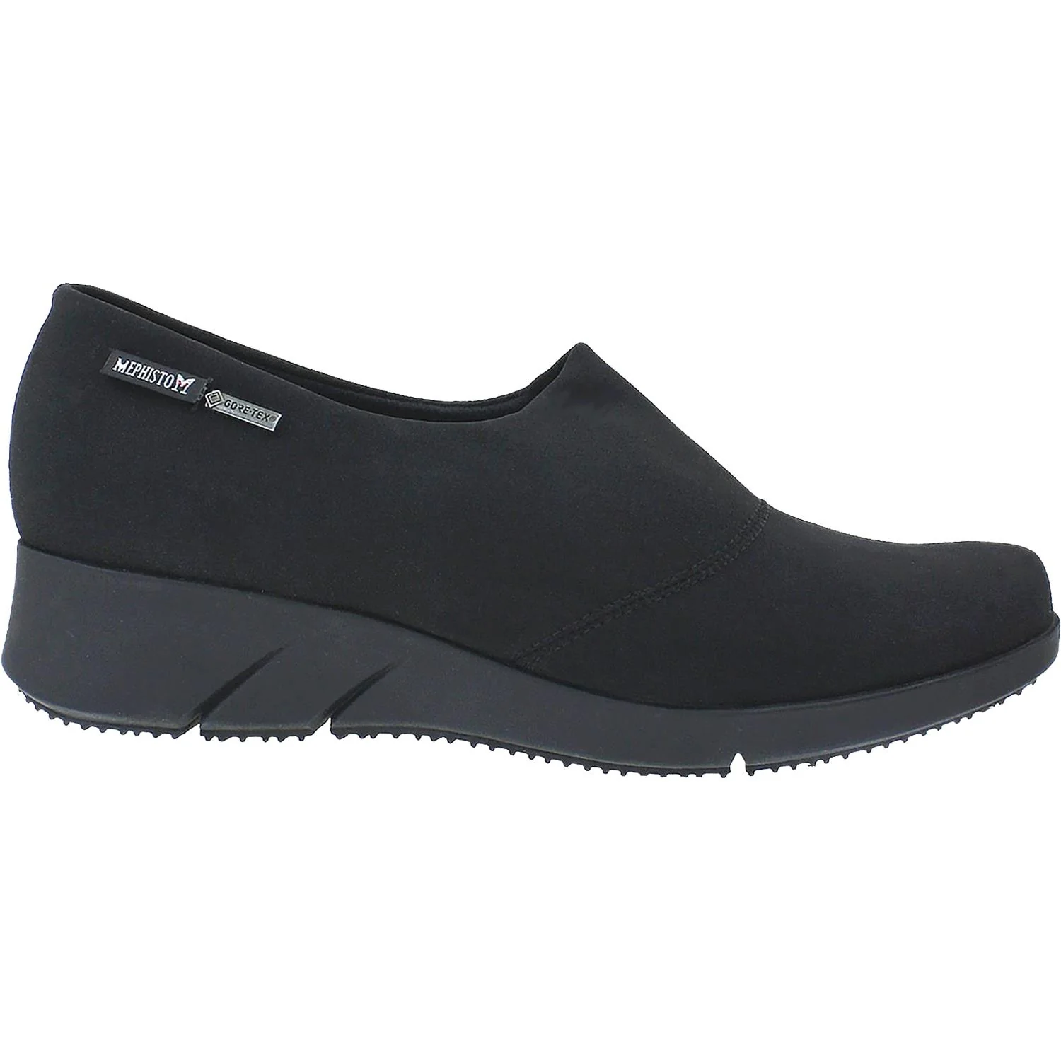 Mephisto Molly GT Women's Waterproof Slip Ons Black Stretch Fabric